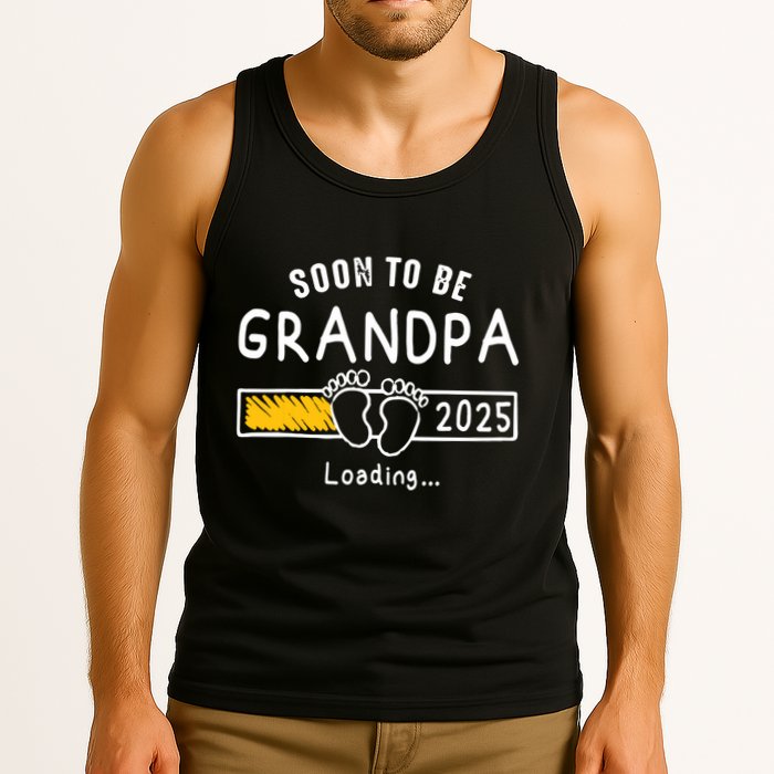 Soon To Be Grandpa 2025 Loading Promoted To Grandpa 2025 Tank Top