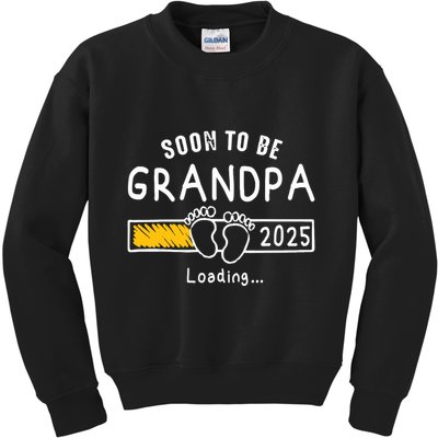 Soon To Be Grandpa 2025 Loading Promoted To Grandpa 2025 Kids Sweatshirt