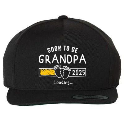 Soon To Be Grandpa 2025 Loading Promoted To Grandpa 2025 Wool Snapback Cap