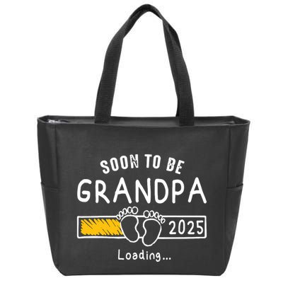 Soon To Be Grandpa 2025 Loading Promoted To Grandpa 2025 Zip Tote Bag