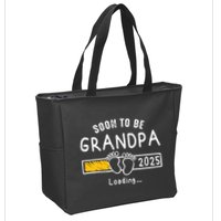 Soon To Be Grandpa 2025 Loading Promoted To Grandpa 2025 Zip Tote Bag