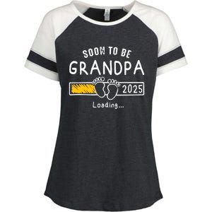 Soon To Be Grandpa 2025 Loading Promoted To Grandpa 2025 Enza Ladies Jersey Colorblock Tee