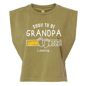 Soon To Be Grandpa 2025 Loading Promoted To Grandpa 2025 Garment-Dyed Women's Muscle Tee