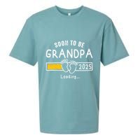 Soon To Be Grandpa 2025 Loading Promoted To Grandpa 2025 Sueded Cloud Jersey T-Shirt