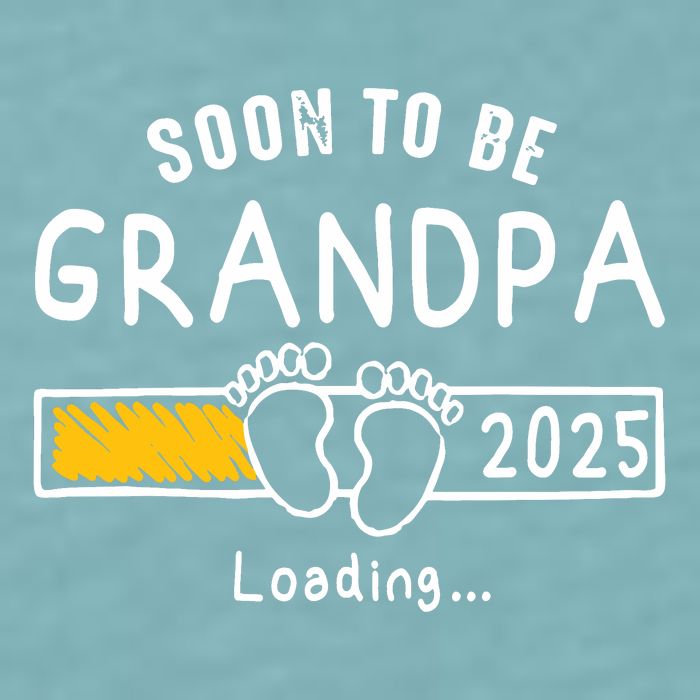 Soon To Be Grandpa 2025 Loading Promoted To Grandpa 2025 Sueded Cloud Jersey T-Shirt