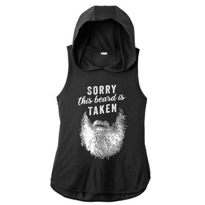 Sorry This Beard Is Taken Gift Valentines Day Funny Gift Ladies PosiCharge Tri-Blend Wicking Draft Hoodie Tank