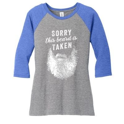 Sorry This Beard Is Taken Gift Valentines Day Funny Gift Women's Tri-Blend 3/4-Sleeve Raglan Shirt