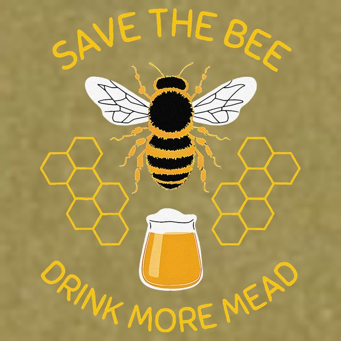Save The Bees Drink More Mead Funny Craft Beer Brew Garment-Dyed Women's Muscle Tee