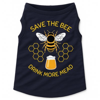 Save The Bees Drink More Mead Funny Craft Beer Brew Doggie Tank