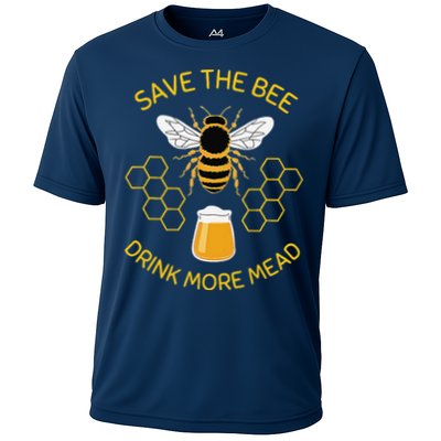 Save The Bees Drink More Mead Funny Craft Beer Brew Performance Shirt