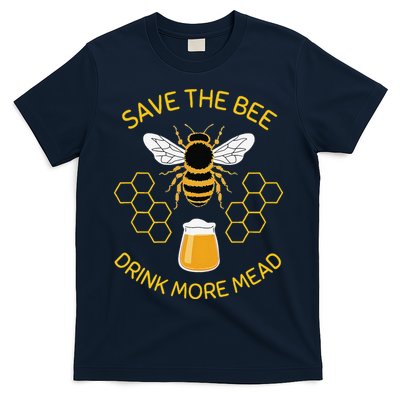 Save The Bees Drink More Mead Funny Craft Beer Brew T-Shirt