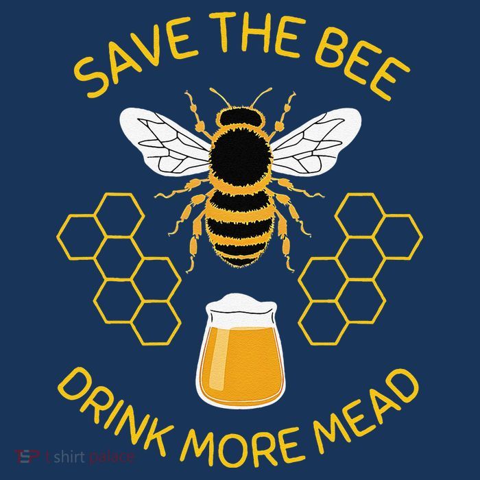 Save The Bees Drink More Mead Funny Craft Beer Brew Tall T-Shirt