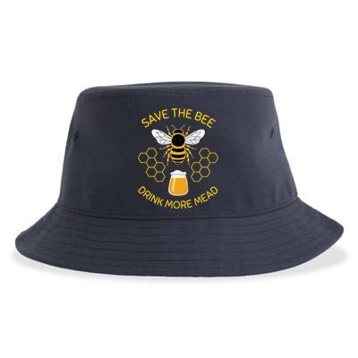 Save The Bees Drink More Mead Funny Craft Beer Brew Sustainable Bucket Hat