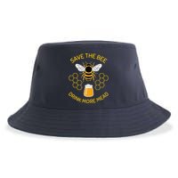 Save The Bees Drink More Mead Funny Craft Beer Brew Sustainable Bucket Hat