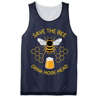 Save The Bees Drink More Mead Funny Craft Beer Brew Mesh Reversible Basketball Jersey Tank
