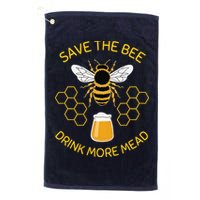 Save The Bees Drink More Mead Funny Craft Beer Brew Golf Towel