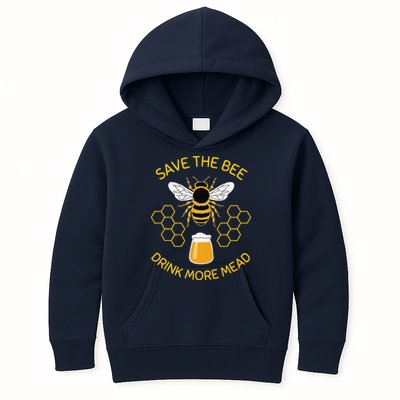Save The Bees Drink More Mead Funny Craft Beer Brew Kids Hoodie