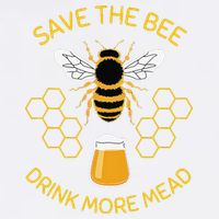 Save The Bees Drink More Mead Funny Craft Beer Brew Garment-Dyed Sweatshirt