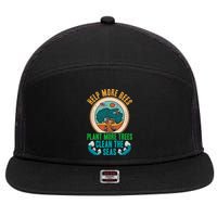 Save The Bees Trees And Oceans Earth Day Meaningful Gift 7 Panel Mesh Trucker Snapback Hat