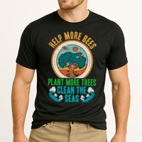 Save The Bees Trees And Oceans Earth Day Meaningful Gift Performance Shirt