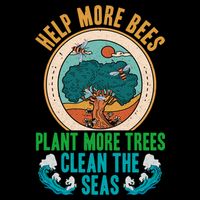 Save The Bees Trees And Oceans Earth Day Meaningful Gift Backpack