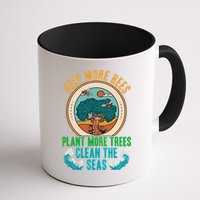 Save The Bees Trees And Oceans Earth Day Meaningful Gift Mug