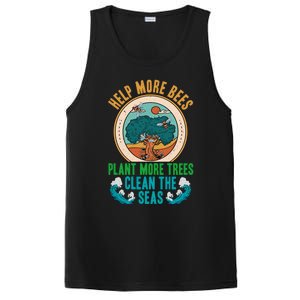 Save The Bees Trees And Oceans Earth Day Meaningful Gift PosiCharge Competitor Tank