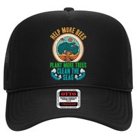 Save The Bees Trees And Oceans Earth Day Meaningful Gift Hat