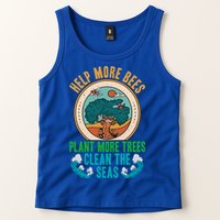 Save The Bees Trees And Oceans Earth Day Meaningful Gift Tank Top