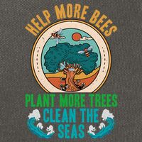 Save The Bees Trees And Oceans Earth Day Meaningful Gift Cotton Canvas Backpack