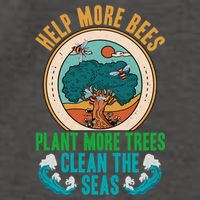 Save The Bees Trees And Oceans Earth Day Meaningful Gift Vector Backpack