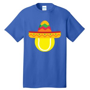 Sombrero Tennis Ball Cinco De Mayo Tennis Player Gift Tall T-Shirt