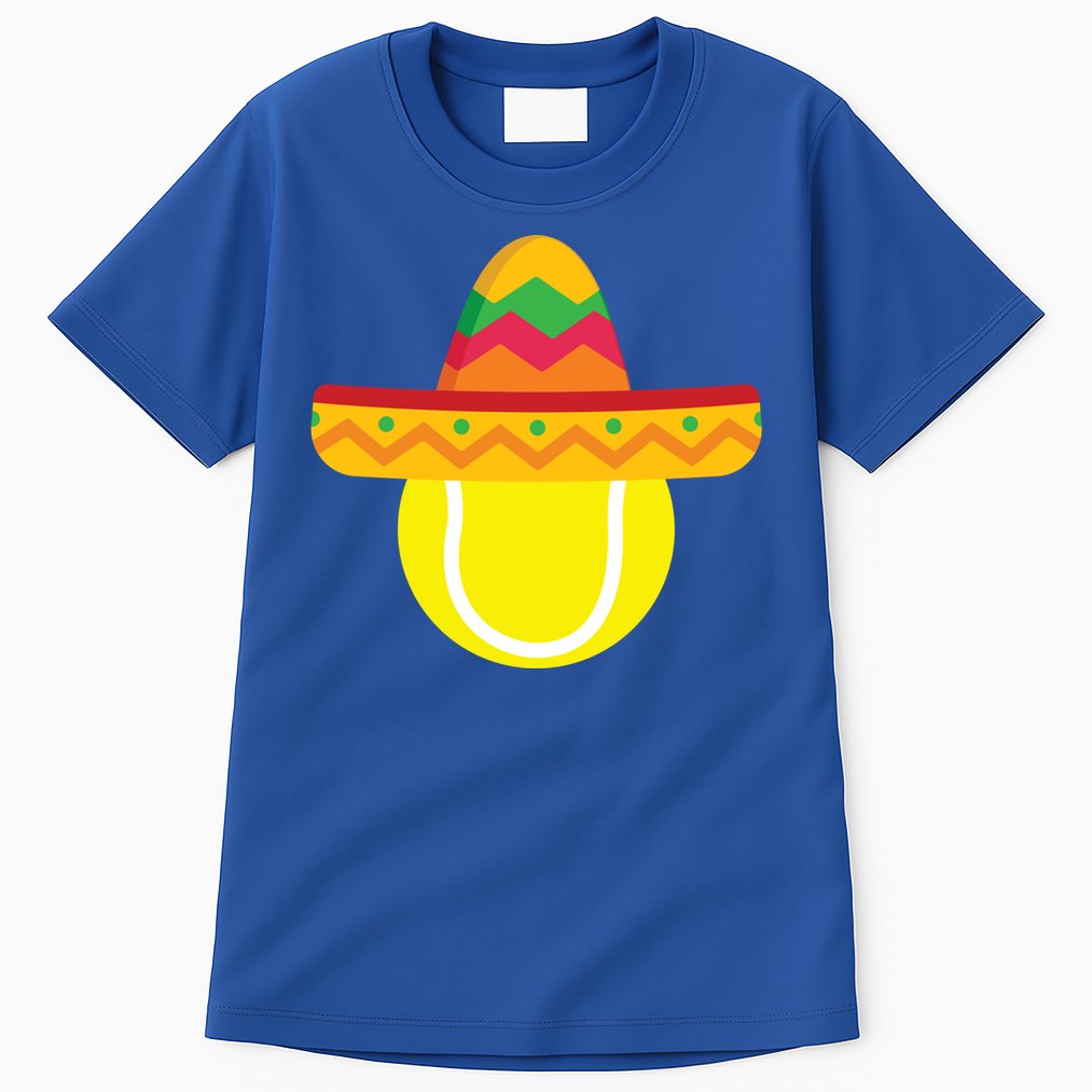 Sombrero Tennis Ball Cinco De Mayo Tennis Player Gift Tall T-Shirt