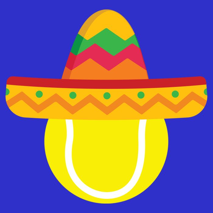 Sombrero Tennis Ball Cinco De Mayo Tennis Player Gift V-Neck T-Shirt