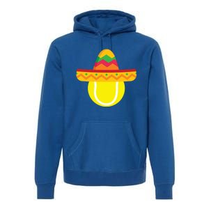 Sombrero Tennis Ball Cinco De Mayo Tennis Player Gift Premium Hoodie