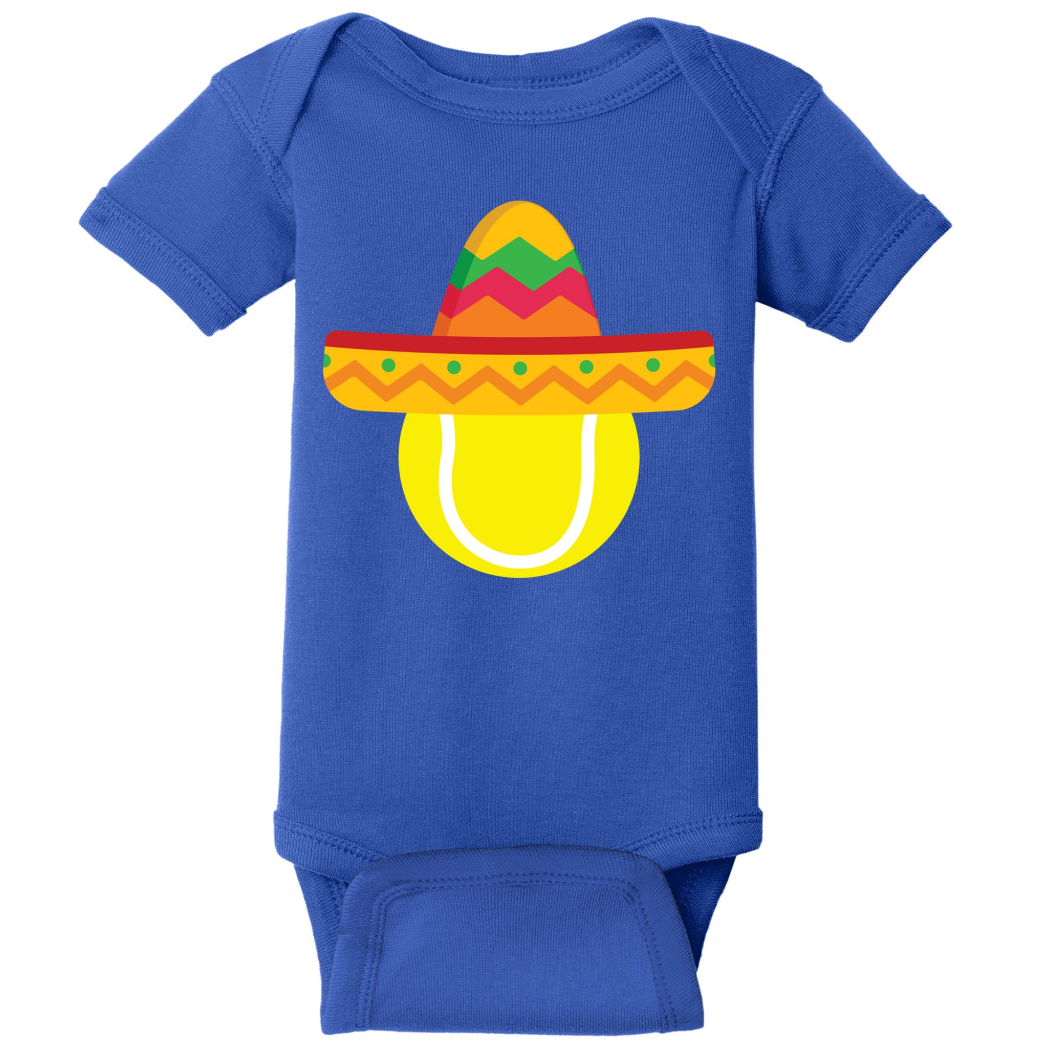 Sombrero Tennis Ball Cinco De Mayo Tennis Player Gift Baby Bodysuit