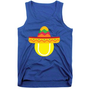 Sombrero Tennis Ball Cinco De Mayo Tennis Player Gift Tank Top