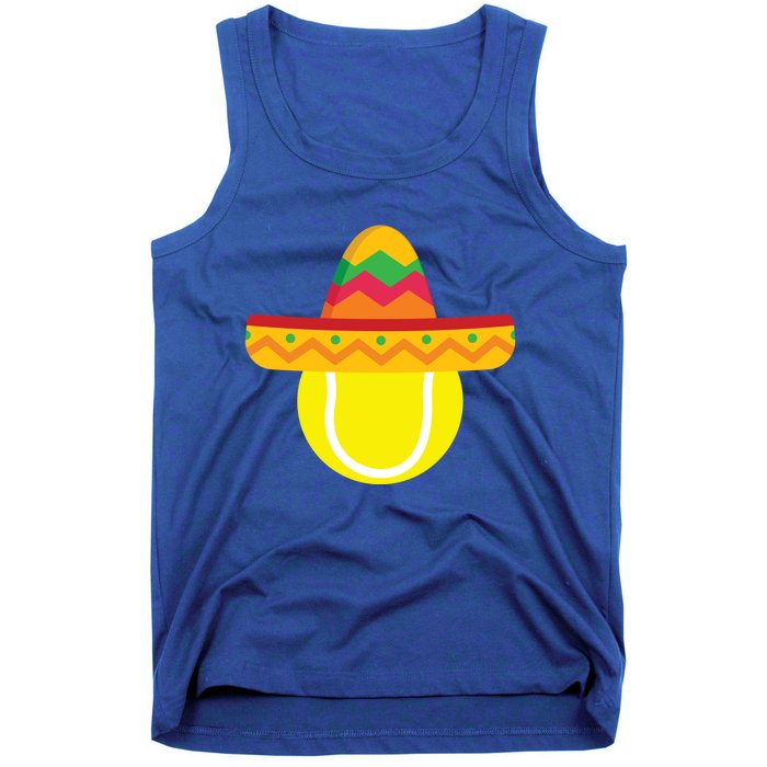 Sombrero Tennis Ball Cinco De Mayo Tennis Player Gift Tank Top