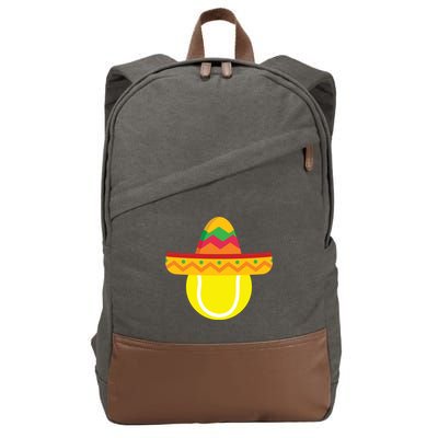 Sombrero Tennis Ball Cinco De Mayo Tennis Player Gift Cotton Canvas Backpack