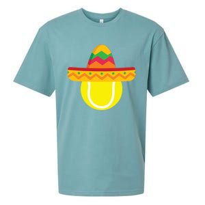 Sombrero Tennis Ball Cinco De Mayo Tennis Player Gift Sueded Cloud Jersey T-Shirt