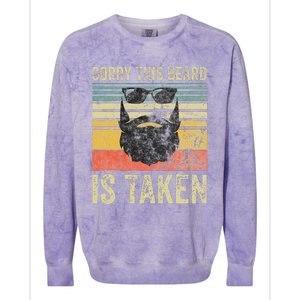 Sorry This Beard Is Taken Funny Valentines Day Colorblast Crewneck Sweatshirt