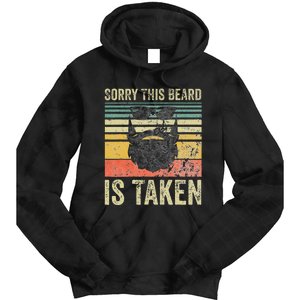 Sorry This Beard Is Taken Funny Valentines Day Tie Dye Hoodie