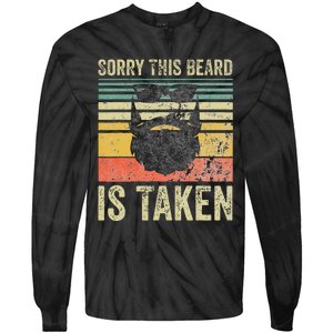 Sorry This Beard Is Taken Funny Valentines Day Tie-Dye Long Sleeve Shirt