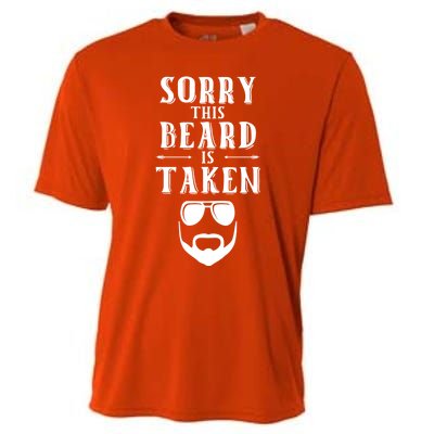 Sorry This Beard Is Taken Funny Gift Valentines Day Gift Cooling Performance Crew T-Shirt