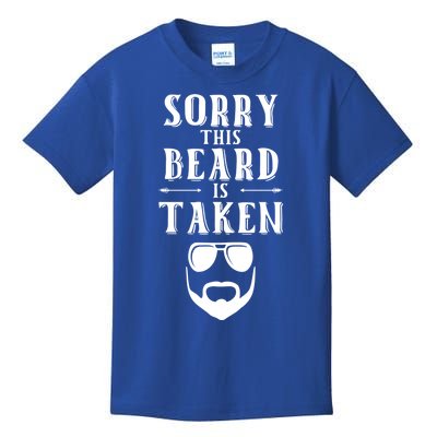 Sorry This Beard Is Taken Funny Gift Valentines Day Gift Kids T-Shirt