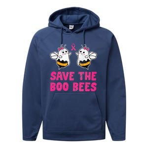 Save The Boo Bees Breast Cancer Awareness Halloween Performance Fleece Hoodie