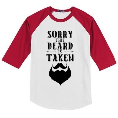 Sorry This Beard Is Taken Gift Valentines Day Gift Kids Colorblock Raglan Jersey