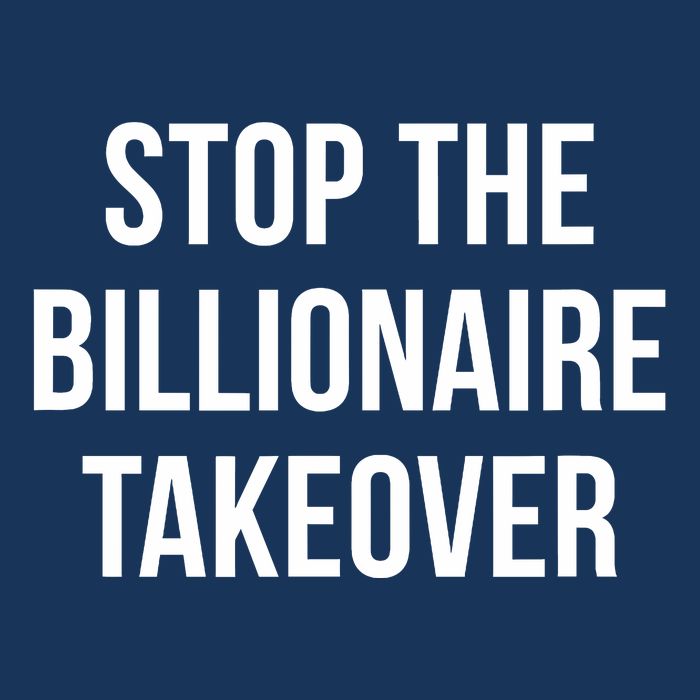 Stop The Billionaire Takeover Youth Performance Sprint T-Shirt