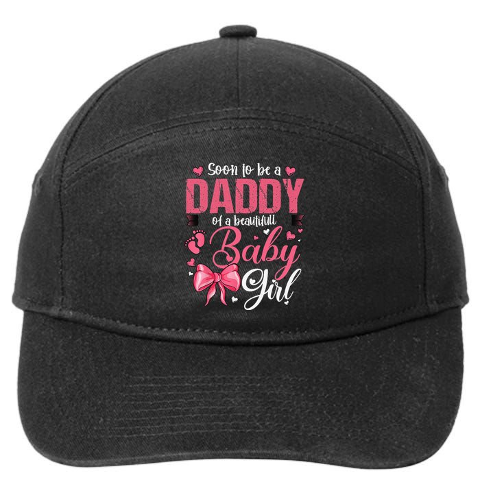 Soon To Be A Daddy Of A Beautiful Baby Gender Reveal 7-Panel Snapback Hat