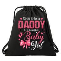 Soon To Be A Daddy Of A Beautiful Baby Gender Reveal Drawstring Bag